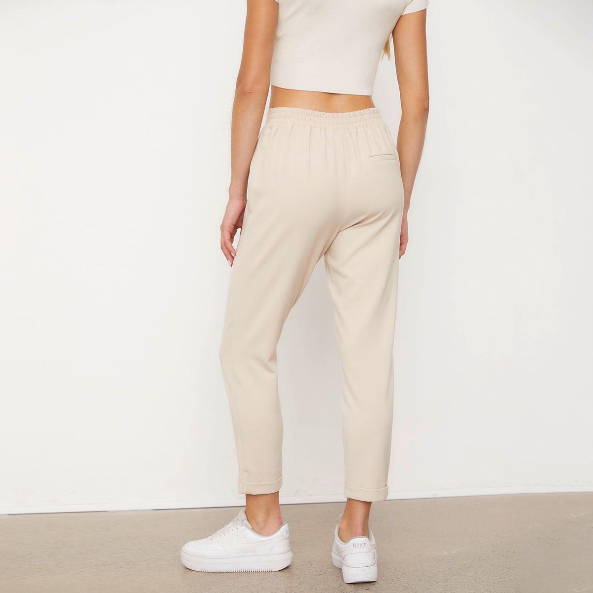 SYBILLA - Pantalón Recto Mujer Tiro alto Sybilla