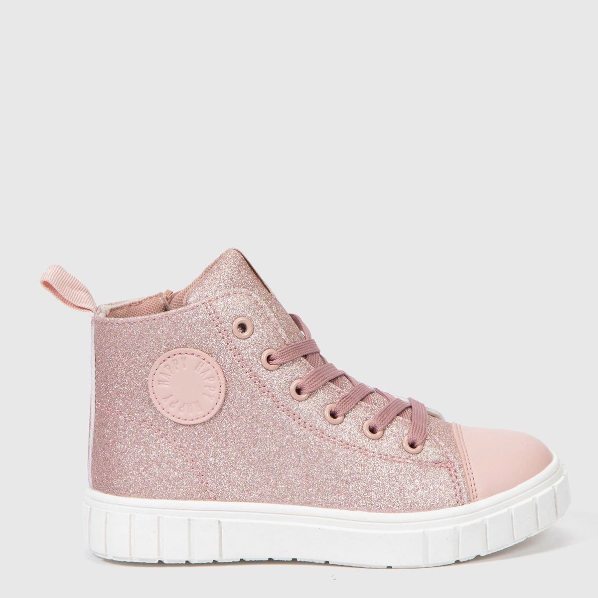 YAMP - Tenis Bota para Niña Moda para amarrar Yamp Sp Prim Rosa Escarcha