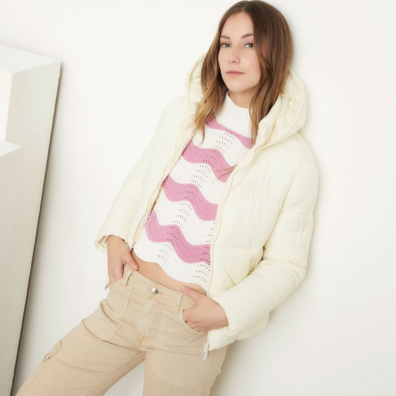 SYBILLA - Chaqueta acolchadas para Mujer Con capota Sybilla