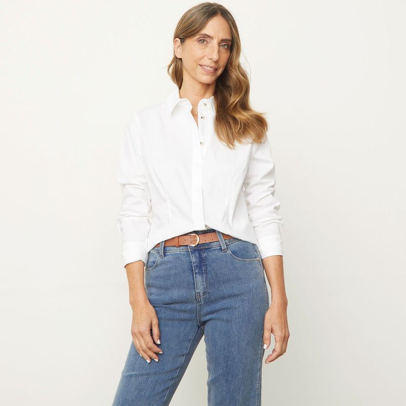 NEWPORT - Blusa para Mujer de Rayas Manga larga de Algodón Newport