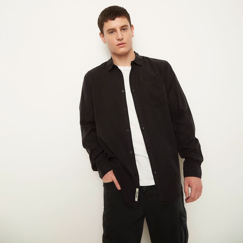 DENIMLAB - Camisa Hombre Manga larga Lyocell Denimlab