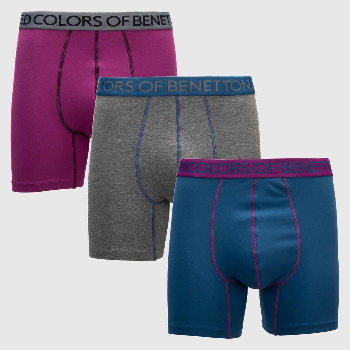 BENETTON - Boxer Hombre Pack de 3 de Algodón Benetton