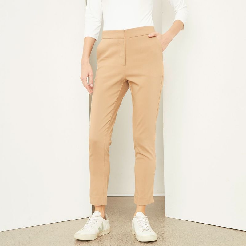 BASEMENT - Pantalón Skinny Mujer Tiro alto de Algodón Basement