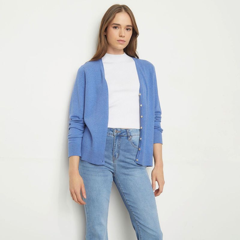 UNIVERSITY CLUB - Cardigan para Mujer de Algodón University Club
