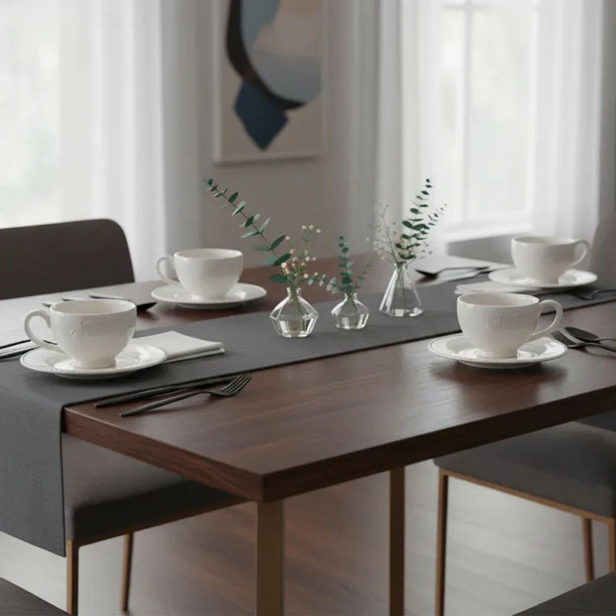 ROBERTA ALLEN - Tazas con plato Porcelana Libelula Setx4