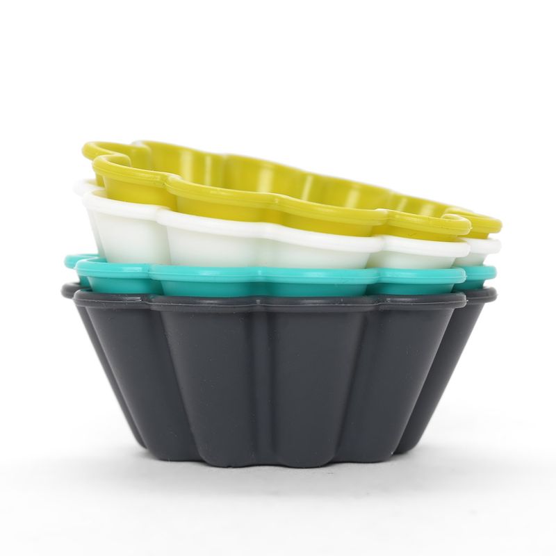 MICA - Moldes Cupcake Silicona Flores Set X 4