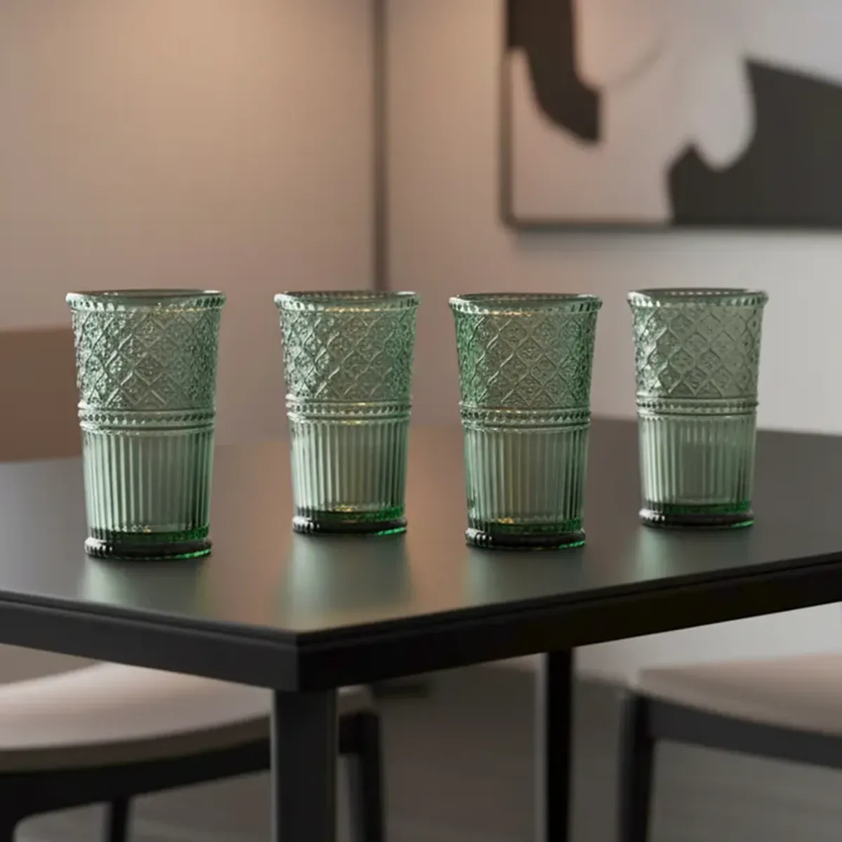 ROBERTA - Vaso de vidrio alto Roberta Allen: 4 piezas