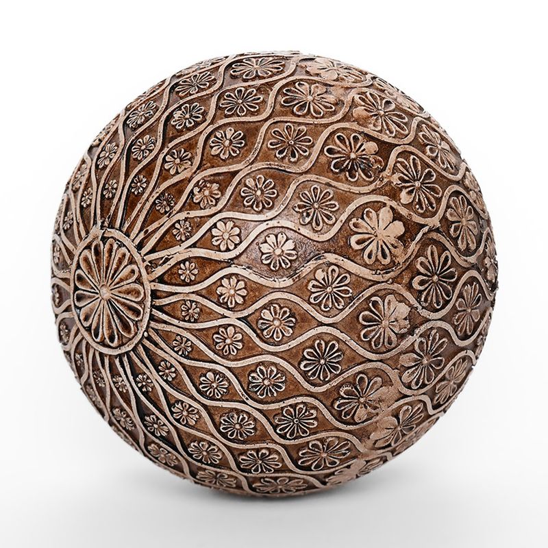 ROBERTA ALLEN - Adorno decorativo Esfera tallada 10.5 x 10.5 cm