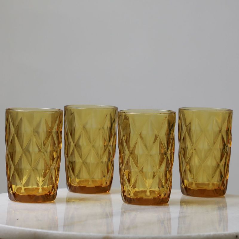  - Vaso de vidrio alto Roberta Allen: 4 piezas