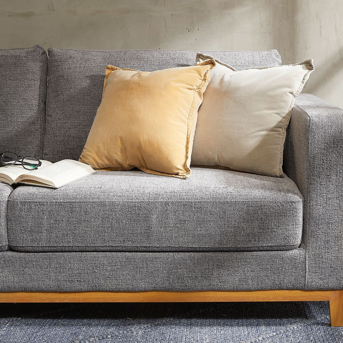 BASEMENT HOME - Cojín WASH VELVET MOS 48 x 48 cm