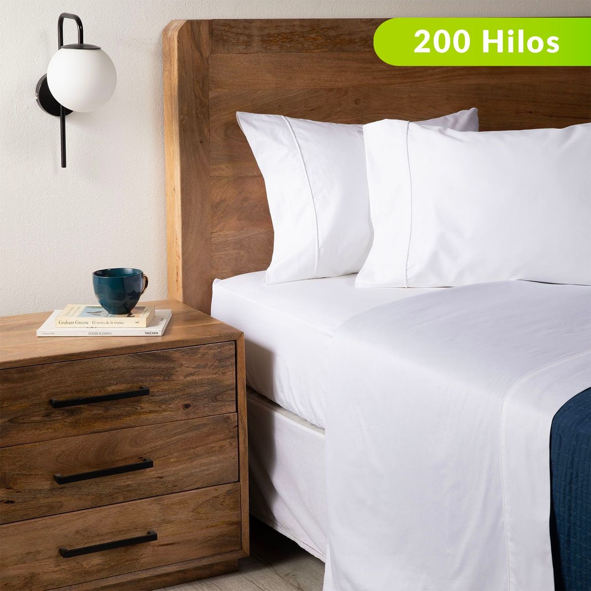 BASEMENT HOME - Sábanas de Algodón 200 Hilos muy suave Basement home. Juego de sábanas Lisas Sencillo, doble, queen y King