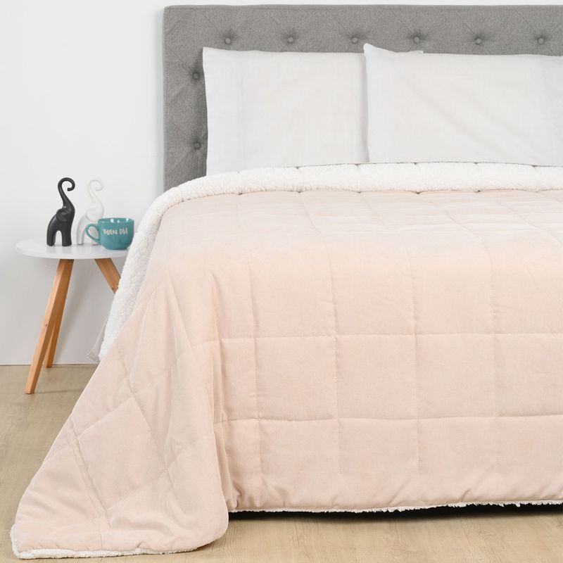 MICA - Edredón Mica ovejero con exterior y relleno de Poliéster 220 GSM para cama Sencilla, doble, queen y king. Edredón Estampado acolchado