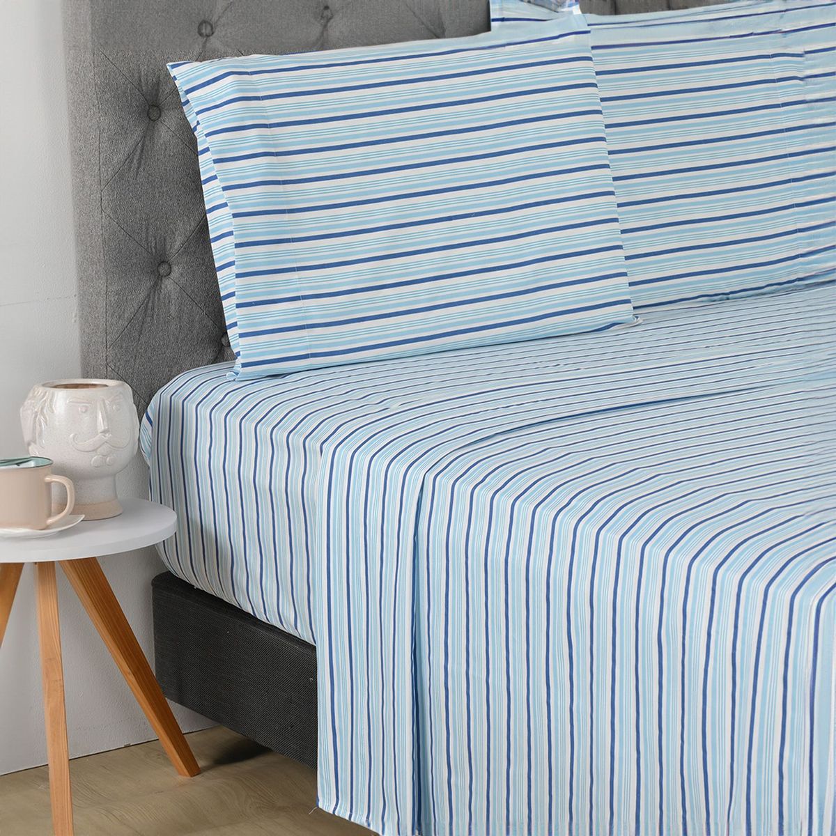 AMBIENTA - Sabanas Ambienta de Poliéster 75 GSM para cama Sencillo,Doble, Queen. Juego de Sábanas Estampada Ray