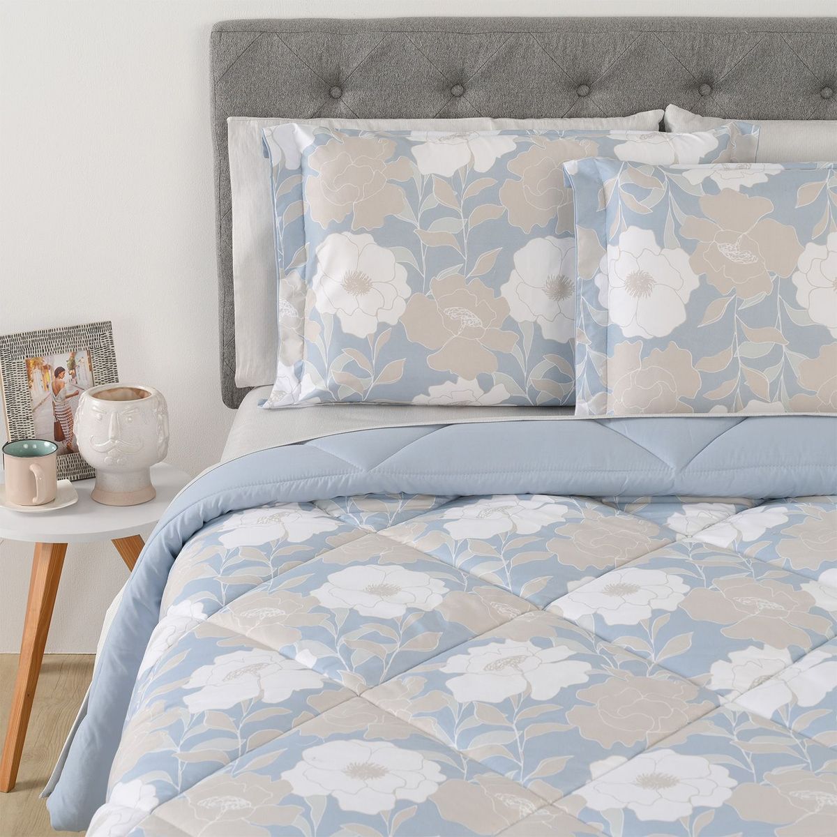 AMBIENTA - Edredón Ambienta con exterior y relleno de 250 GSM Poliéster Roxana. Edredón Estampado para cama sencilla, doble, queen.