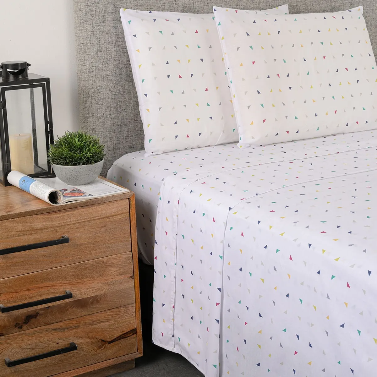 BENETTON - Sábanas de Algodón 180 Hilos Suave Benetton. Juegos de Sábanas Estampadas para cama Doble, Queen y King