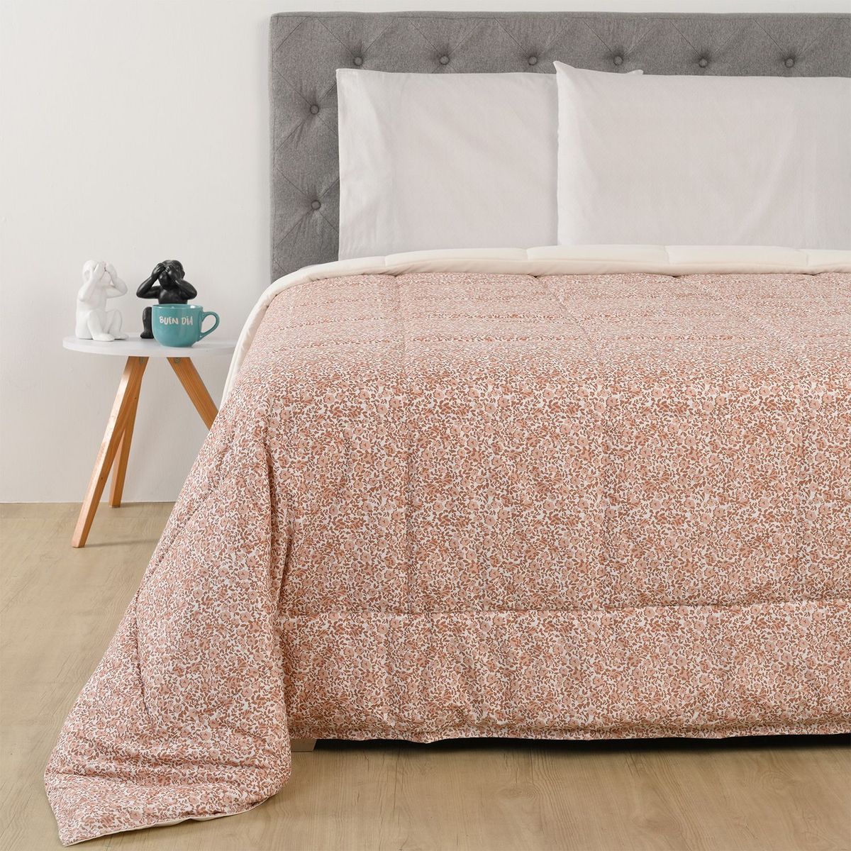 MICA - Edredón Mica con exterior y relleno de 150 GSM. Edredón Estampado para cama Sencilla, doble. Naranja Doble