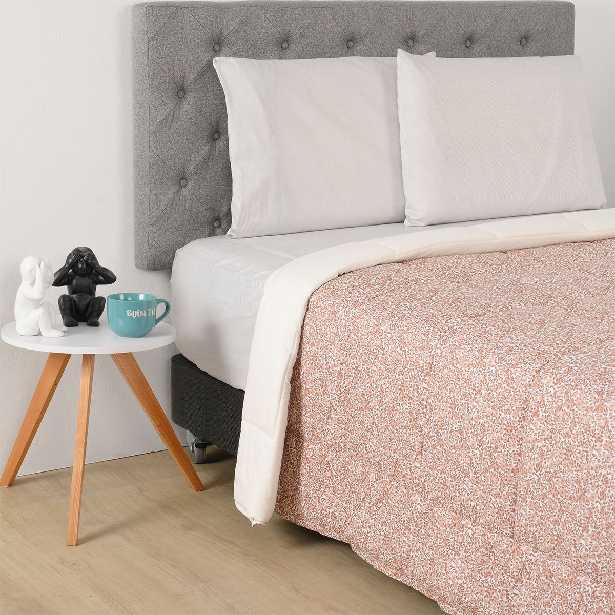 MICA - Edredón Mica con exterior y relleno de 150 GSM. Edredón Estampado para cama Sencilla, doble. Naranja Doble