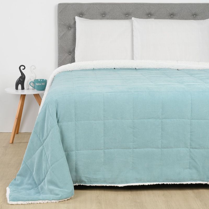 MICA - Edredón Mica ovejero con exterior y relleno de Poliéster 220 GSM para cama Sencilla, doble, queen y king. Edredón Estampado acolchado