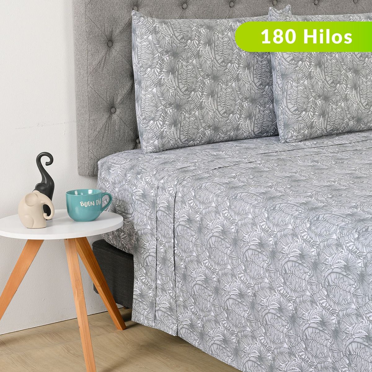 MICA - Sábanas de Algodón 180 Hilos Suave Mica . Juegos de Sábanas Estampadas para cama Sencillo, Doble, Queen y King