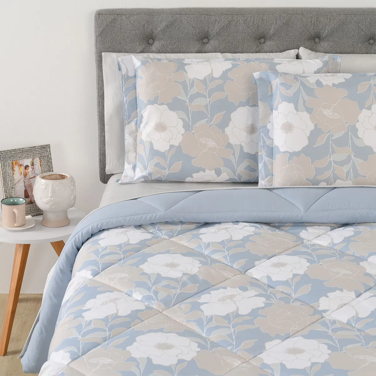 AMBIENTA - Edredón Ambienta con exterior y relleno de 250 GSM Poliéster Roxana. Edredón Estampado para cama sencilla, doble, queen.