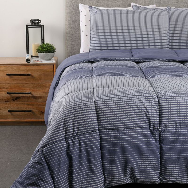 BENETTON - Edredón Benetton con exterior de Polialgodón y relleno de 350 GSM de Poliéster alcolchado. Edredón Estampado para cama Doble, queen, king.