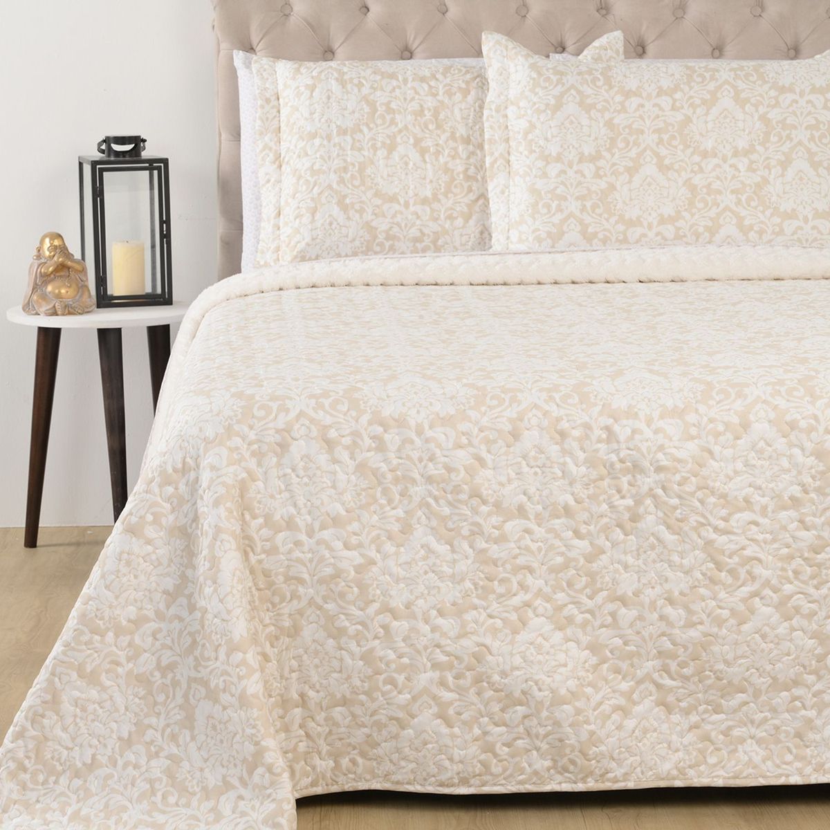 ROBERTA ALLEN - Cubrelecho Ovejero Roberta Allen con exterior y relleno de 180 GSM Poliéster. Cubrelecho estapampado para Cama Doble,queen y king.