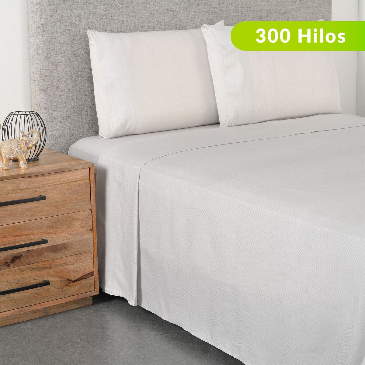 BASEMENT HOME - Sábanas de Algodón 300 Hilos muy suave Basement Home Alberta. Juegos de Sábanas Estampadas para cama Doble, Queen y King