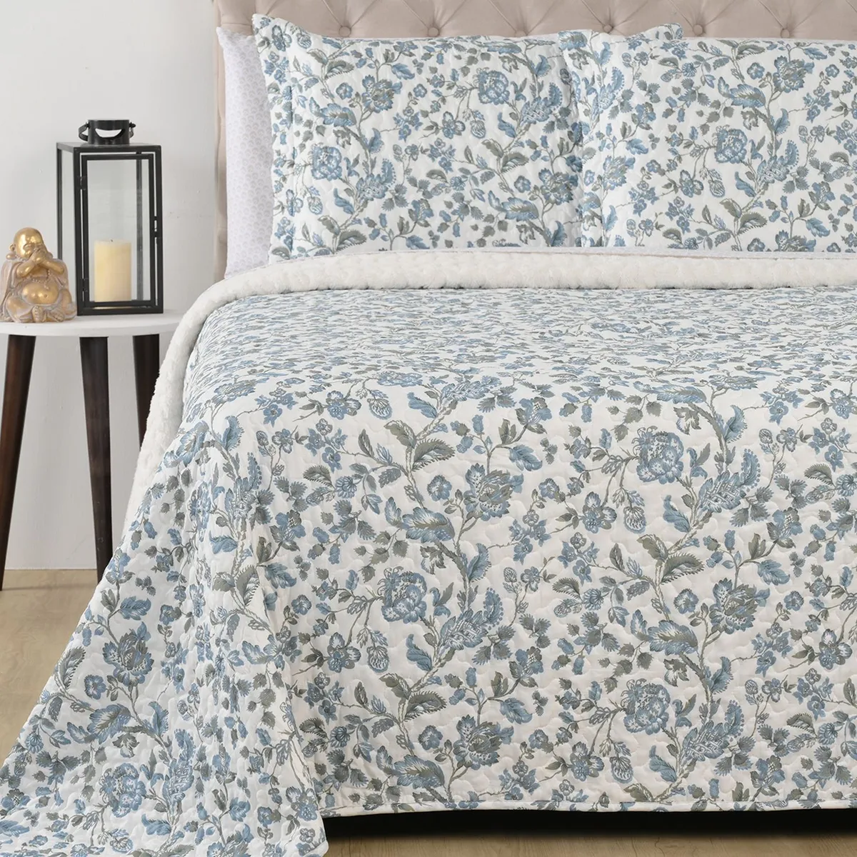 ROBERTA ALLEN - Cubrelecho Ovejero Roberta Allen con exterior y relleno de 180 GSM Poliéster. Cubrelecho estapampado para Cama Doble,queen y king.