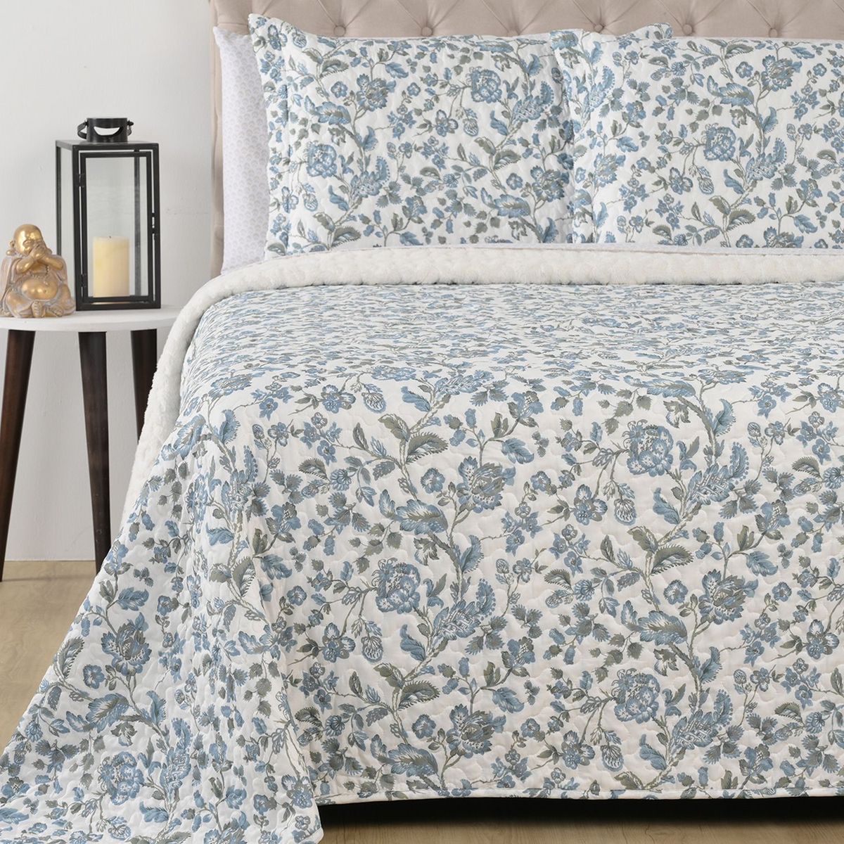 ROBERTA ALLEN - Cubrelecho Ovejero Roberta Allen con exterior y relleno de 180 GSM Poliéster. Cubrelecho estapampado para Cama Doble,queen y king.