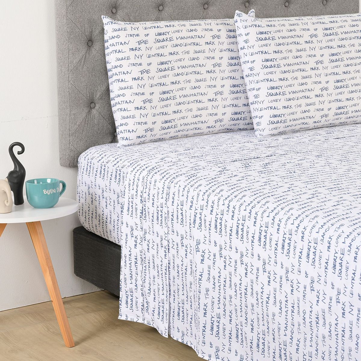 MICA - Sábanas de Algodón 180 Hilos Suave Mica . Juegos de Sábanas Estampadas para cama Sencillo, Doble, Queen y King