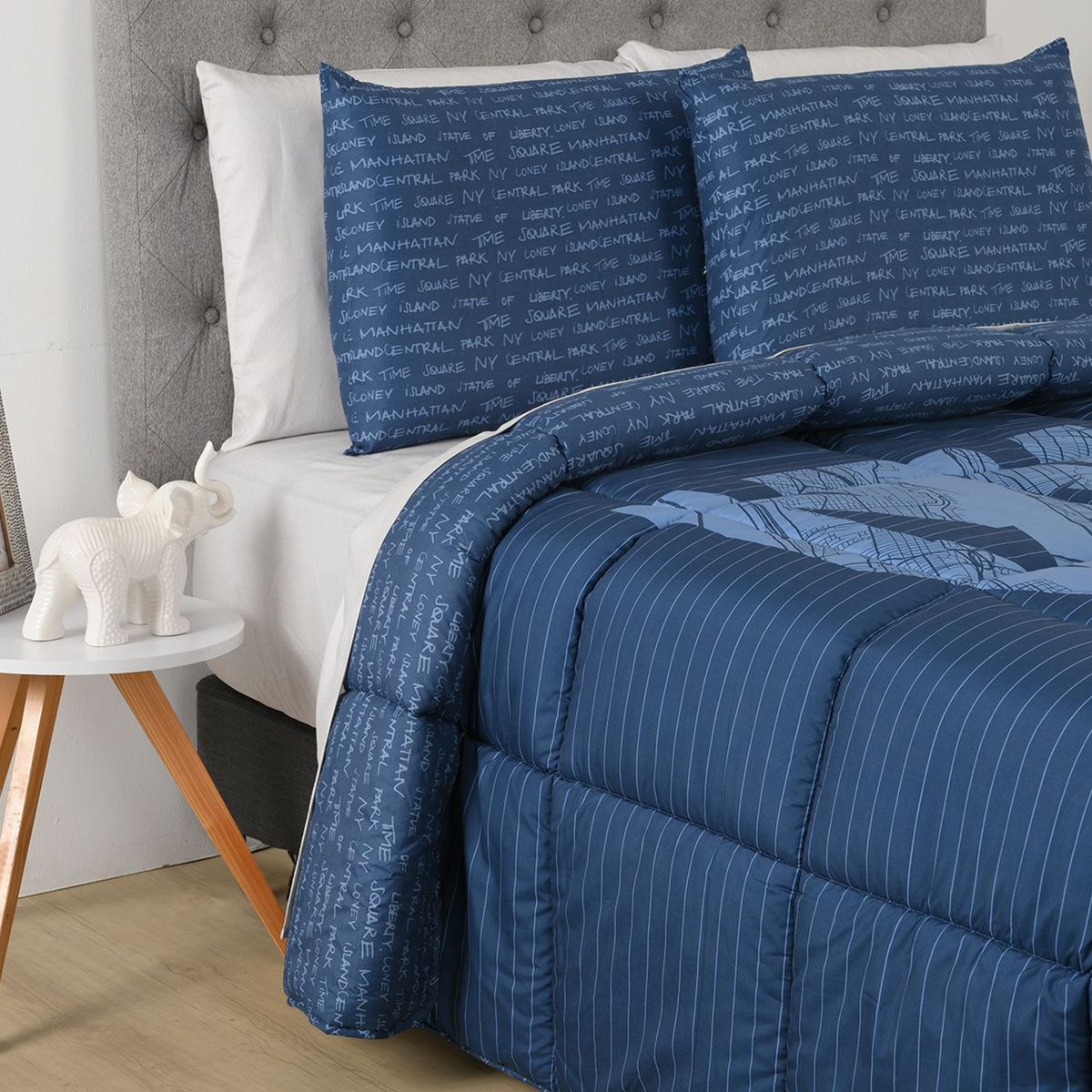 MICA - Edredón Mica con exterior y relleno de 500 GSM Poliéster muy alcolchado. Edredón Estampado para cama Sencilla, doble, queen, king.