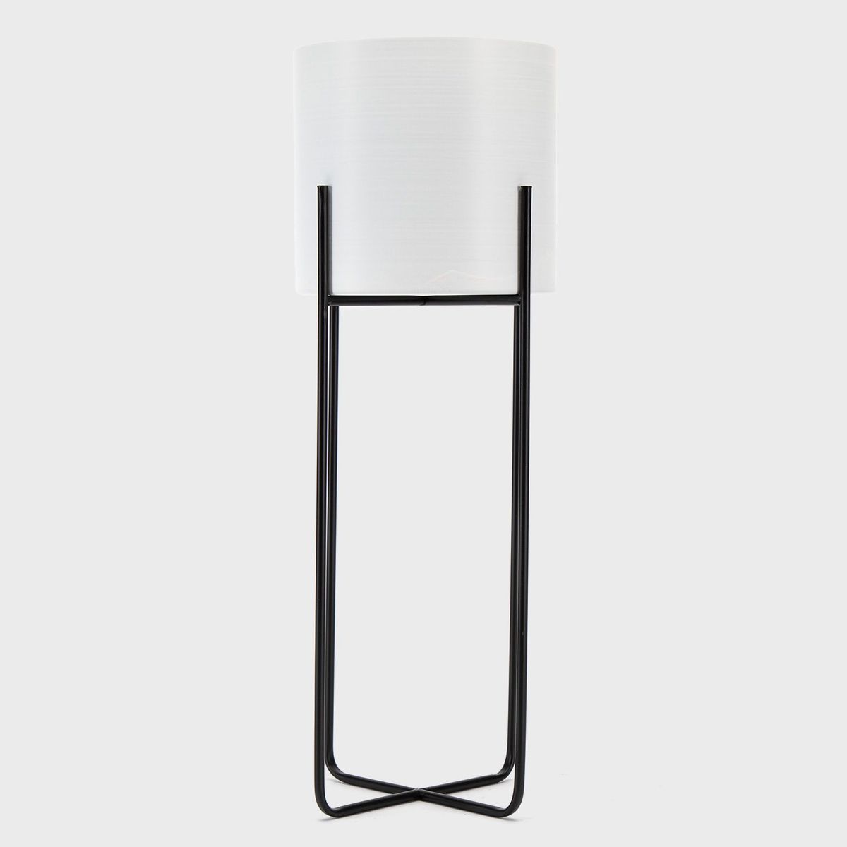 MICA - Macetera Pedestal Blanca Alta 60 X 20 X20 cm