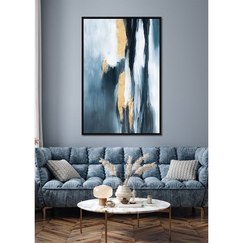 BASEMENT HOME - Cuadro Decorativo Abstracto Ocean Blue 122x82 cm