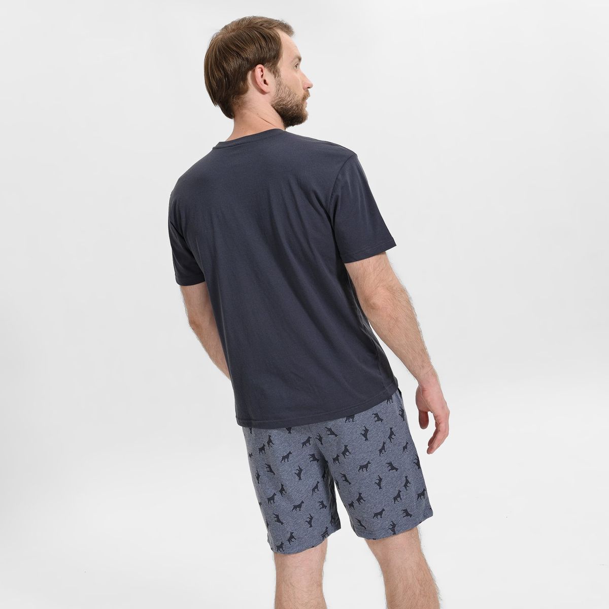 NEWPORT - Conjunto de pijama con short para Hombre Corta Manga corta de Algodón Newport
