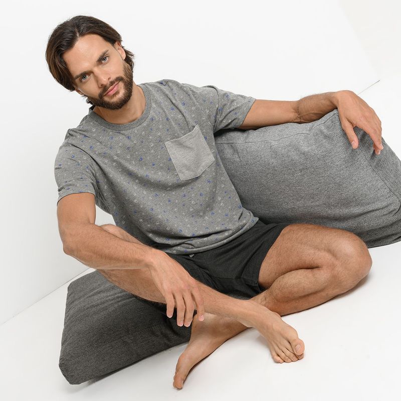 BENETTON - Pijama para Hombre Corta Manga corta de Algodón Benetton