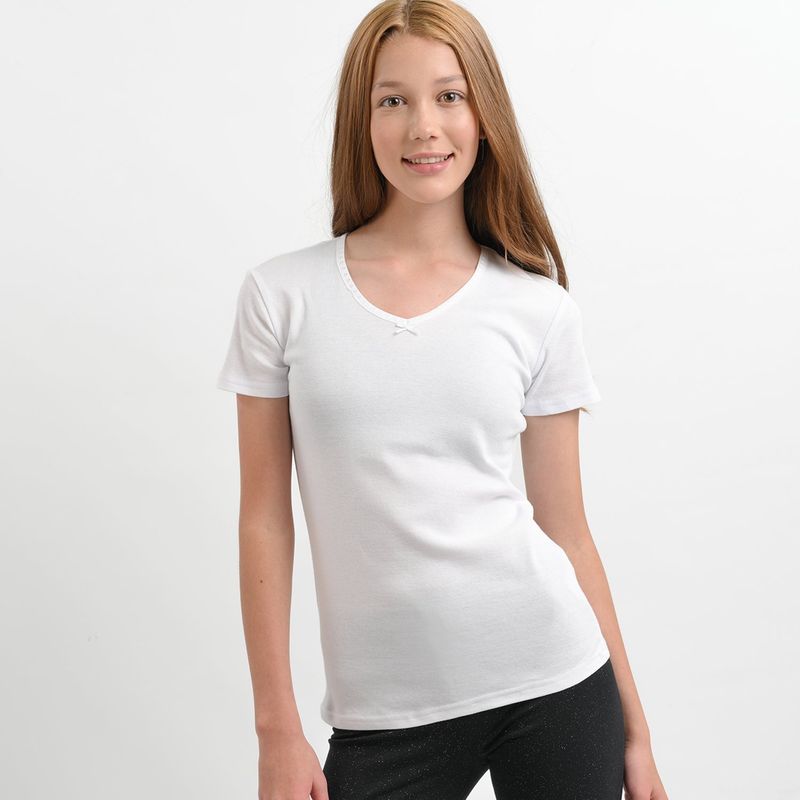 ELV - Camiseta para Niña en Algodón ELV