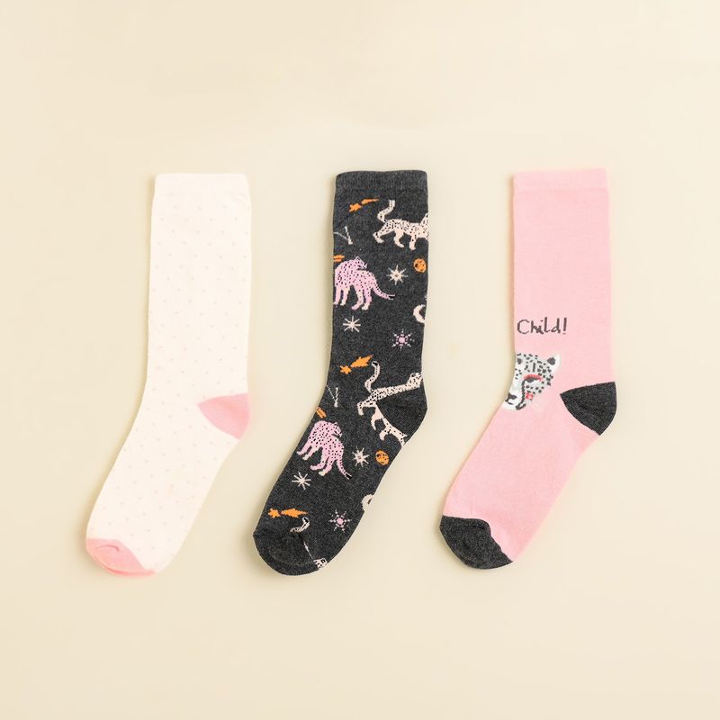 ELV - Medias para Niña Medio Pack de 3 ELV