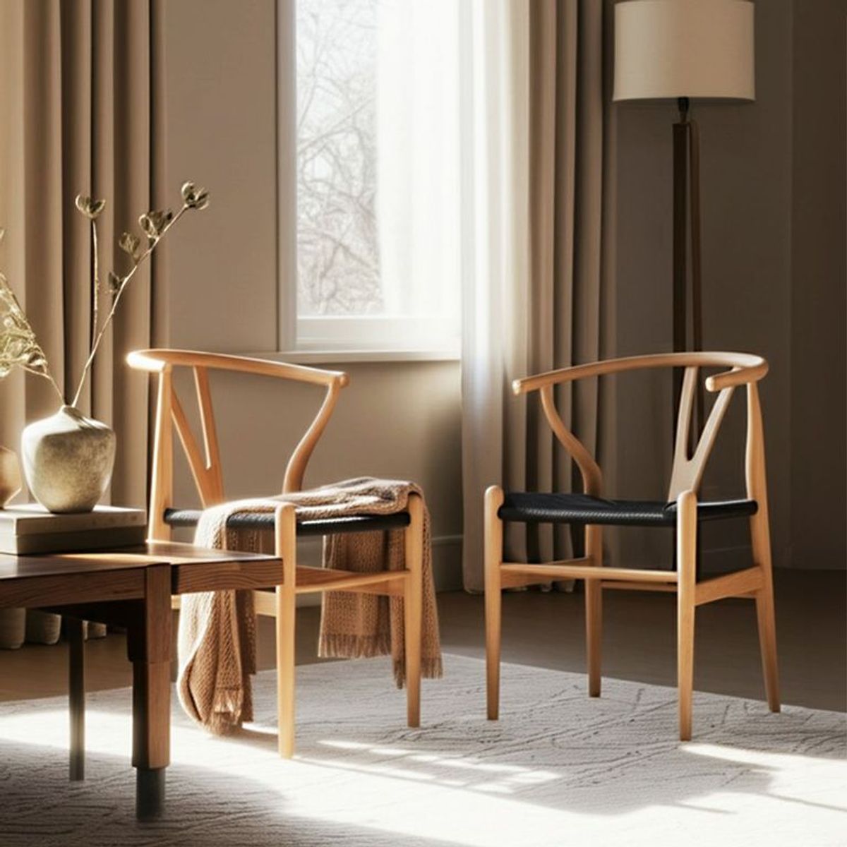 BASEMENT HOME - Set X2 Silla de Comedor en Poliseda Con Patas de Madera 56 x 53 x 78 cm - Mueble Basement Home Kolding - 0% Interés a 3, 6 o 12 Cuotas Pagando con tu CMR Banco Falabella