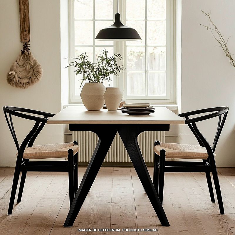 BASEMENT HOME - Set X2 Silla de Comedor en Poliseda Con Patas de Madera 56 x 53 x 78 cm - Mueble Basement Home Kolding - 0% Interés a 3, 6 o 12 Cuotas Pagando con tu CMR Banco Falabella