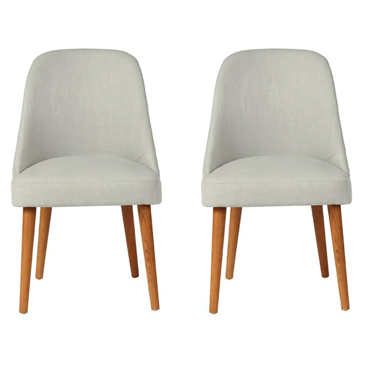 BASEMENT HOME - Set X2 Silla de Comedor en Poliéster con patas de Madera 85 x 53 x 615 cm - Mueble Basement Home Kant -  0% Interés a 3, 6 o 12 Cuotas Pagando con tu CMR Banco Falabella