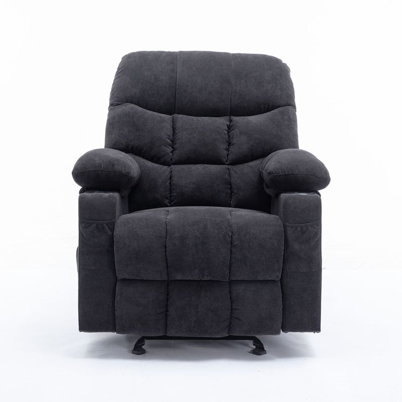 MICA - Silla Reclinable 1 Puesto Masajeadora, Mecedora con Calentador y Puertos USB en Tela Thunder 105 x 95 x 95 cm Mica -  0% Interés a 3, 6 o 12 Cuotas Pagando con tu CMR Banco Falabella