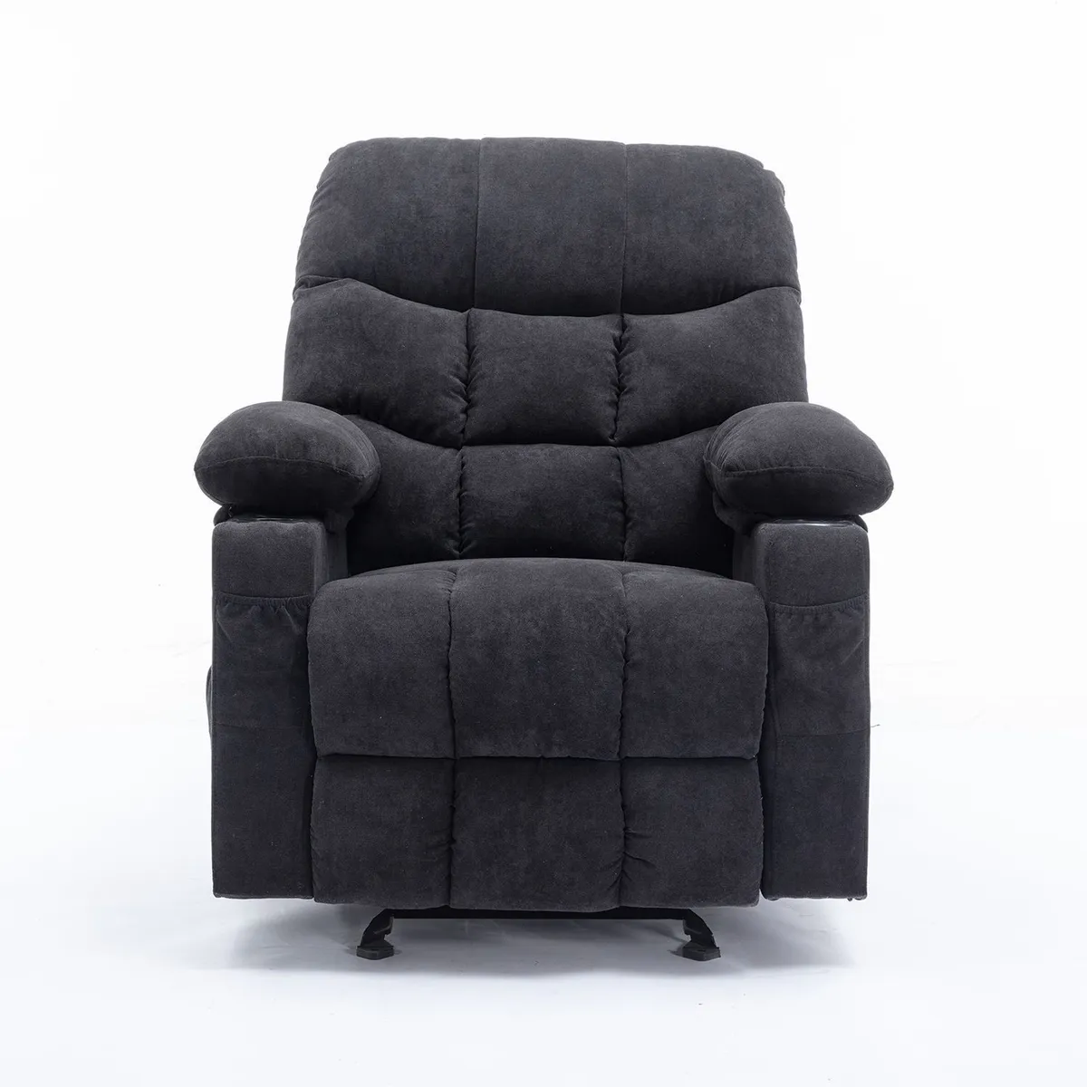 MICA - Silla Reclinable Masajeadora, Mecedora Y Calentadora 1 Puesto Thunder 95 X 105 X 95 Cm Tela