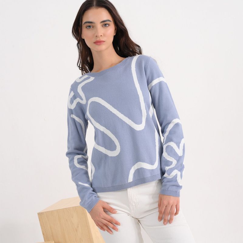 SYBILLA - Saco Mujer con Estampado de Algodón Sybilla