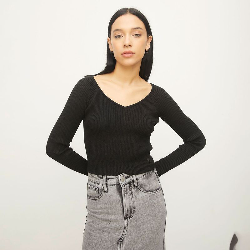 DENIMLAB - Saco para Mujer Crop Denimlab