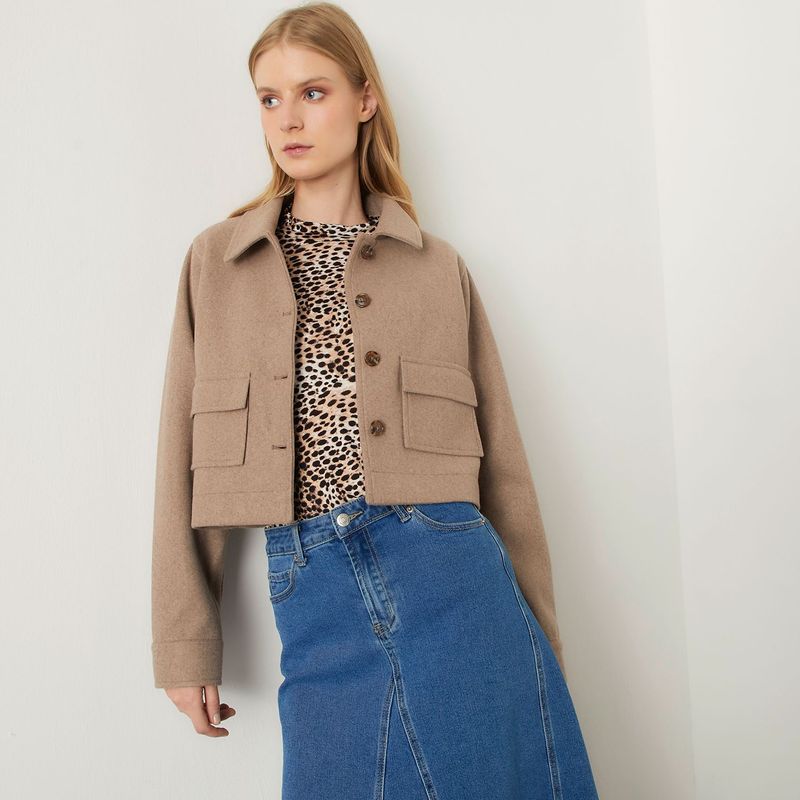 UNIVERSITY CLUB - Chaqueta Mujer Crop University Club