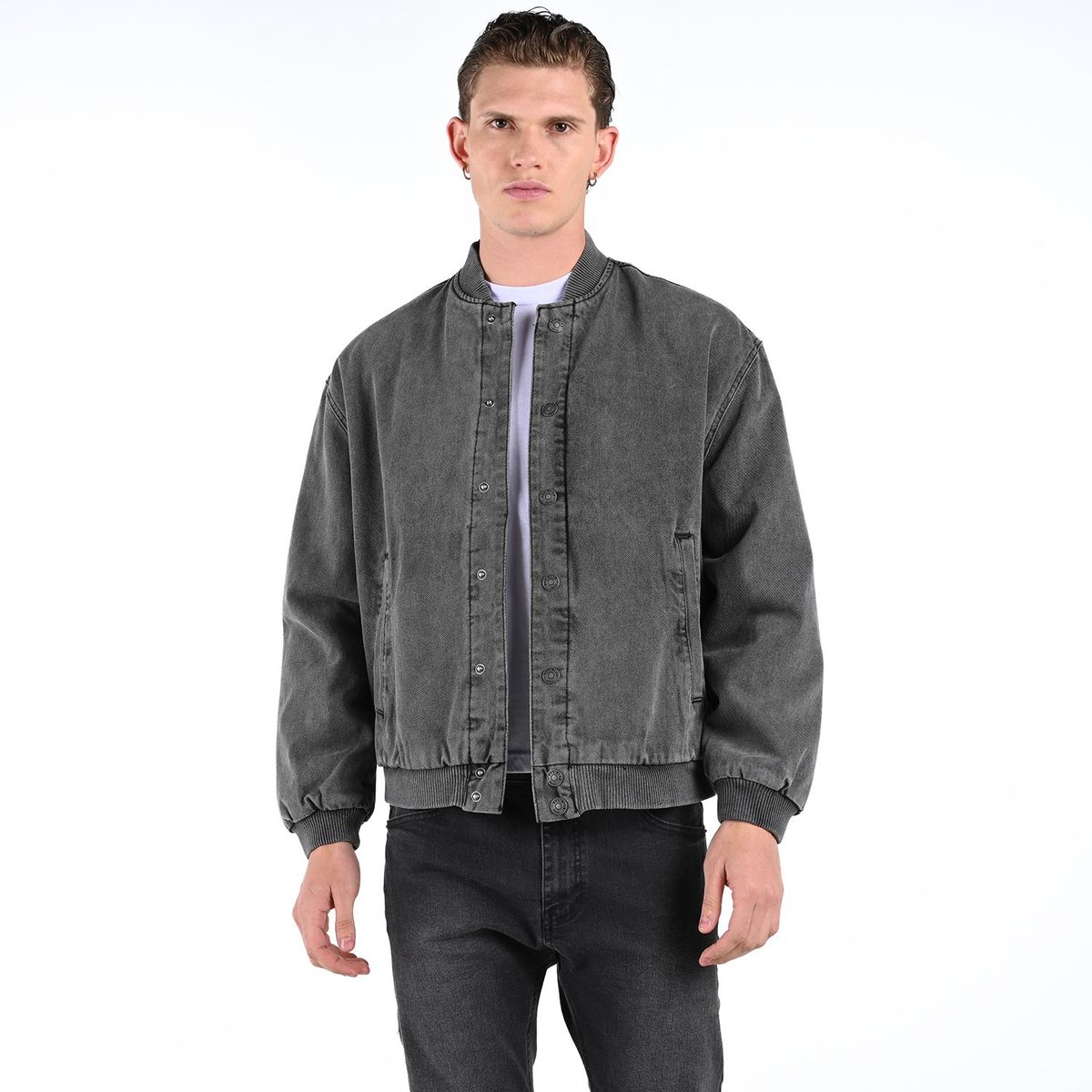 DENIMLAB - Chaqueta Bomber para Hombre De jean Denimlab
