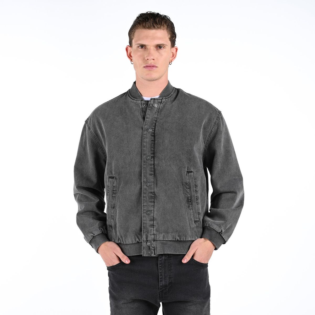 DENIMLAB - Chaqueta Bomber para Hombre De jean Denimlab