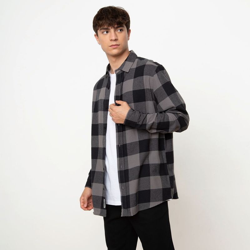 BEARCLIFF - Camisa leñadora Hombre Manga larga Bearcliff