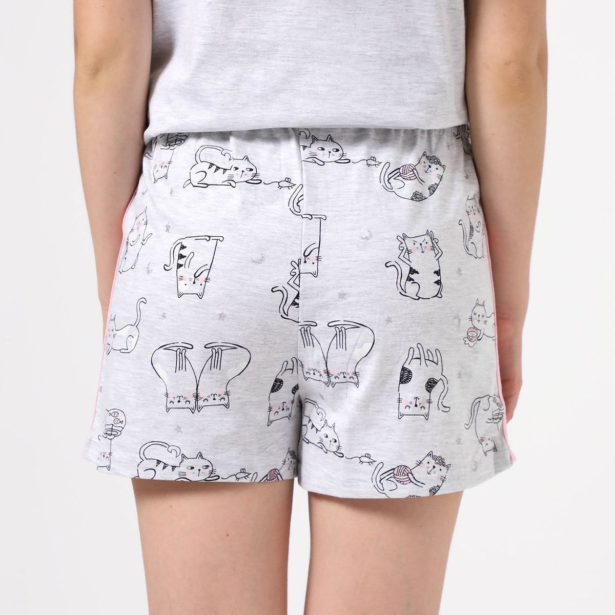 SYBILLA - Short de pijama Mujer Corto de Algodón Sybilla