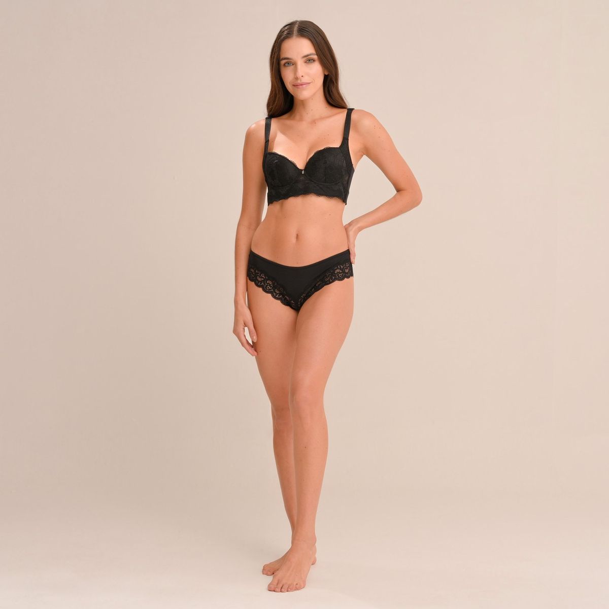 BLU - Brasier Push Up con encaje con varilla BLU
